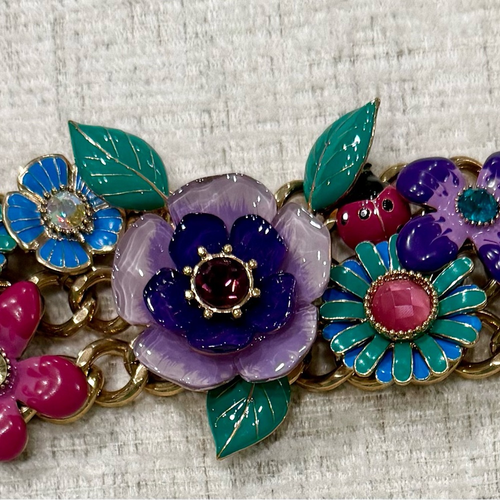 Betsey Johnson Multicolor Floral Brooch